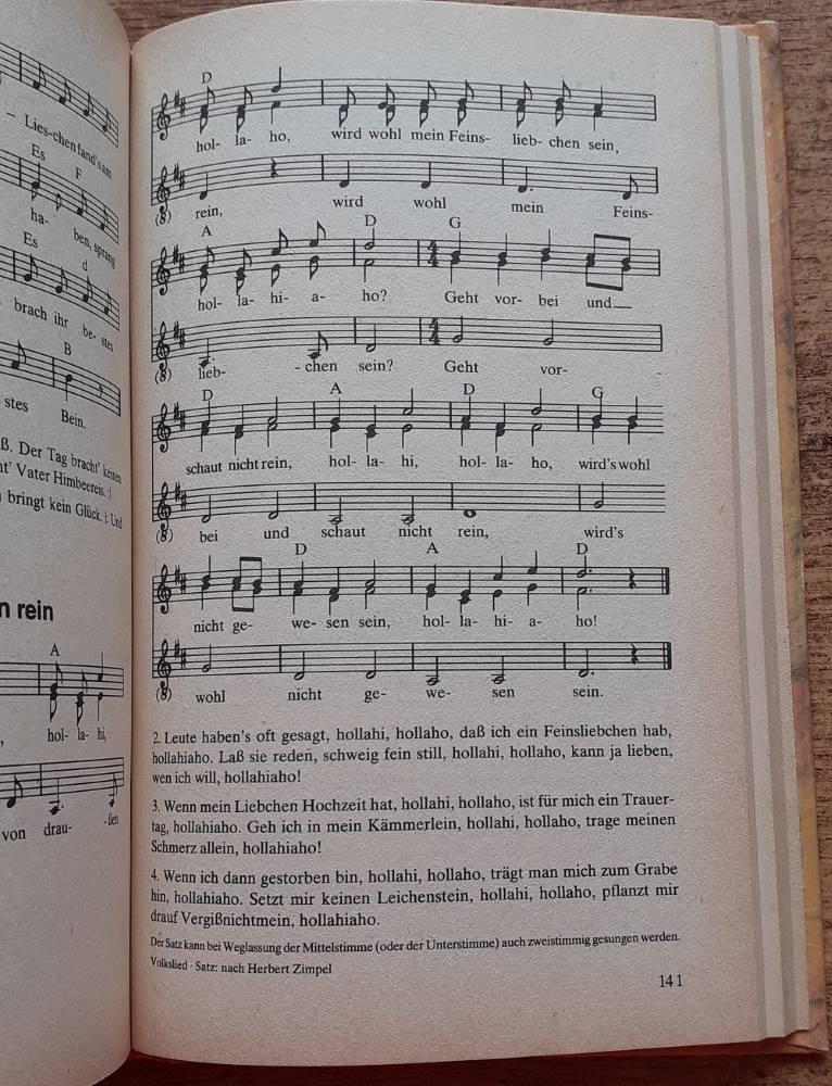 Liederbuch fur di Klassen 5 bis 10