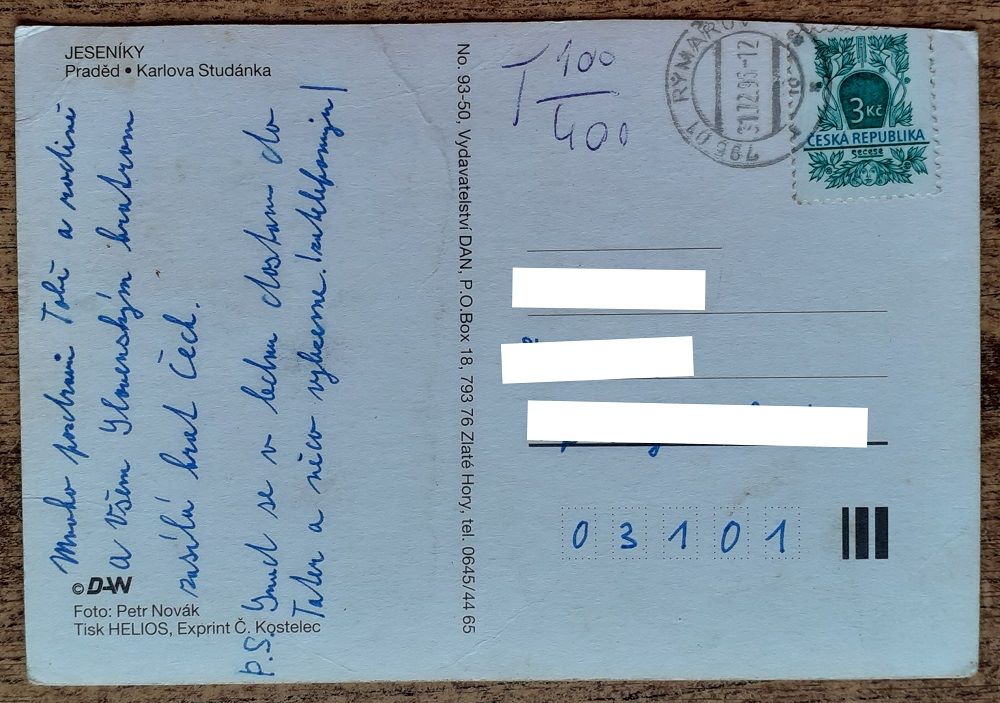 Jeseníky - Praděd - Karlova Studánka - 1995