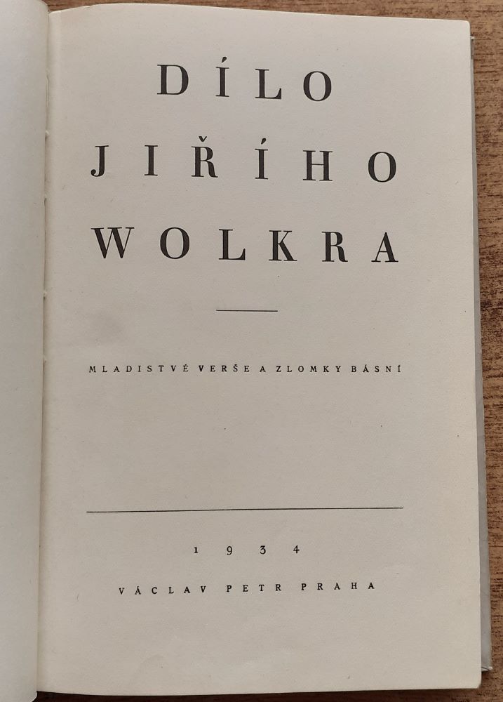 Dílo Jiřího Wolkra II.