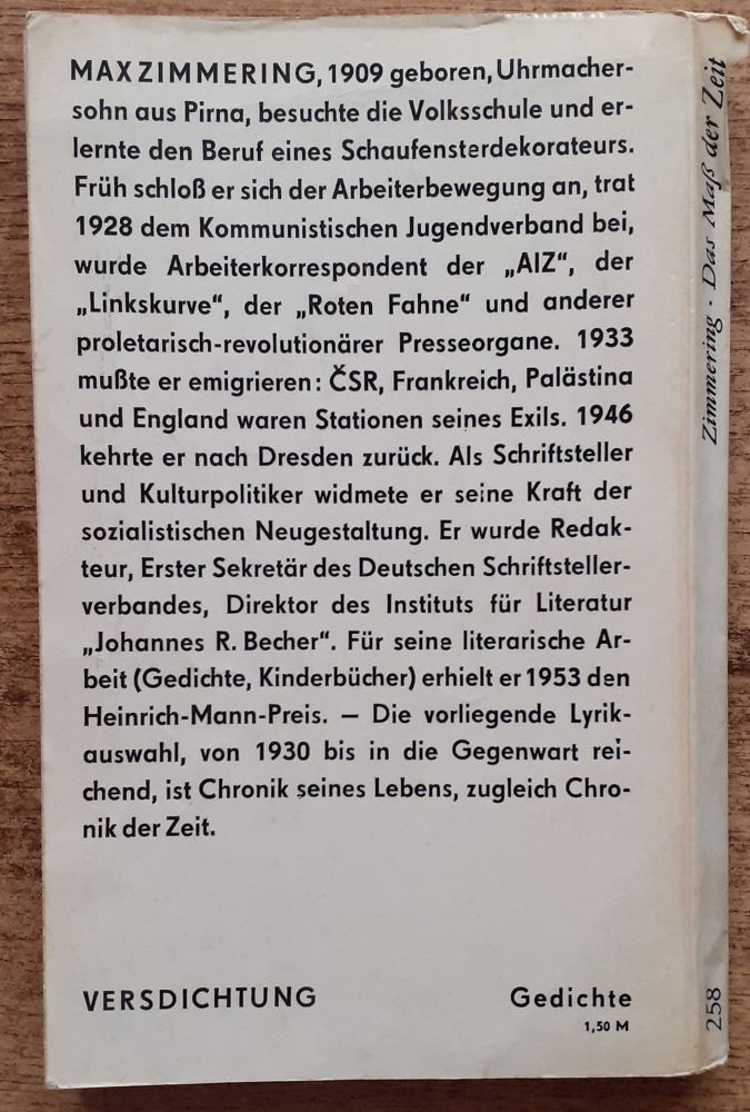 Das Mass der Zeit / Gedichte, Miera času, básne