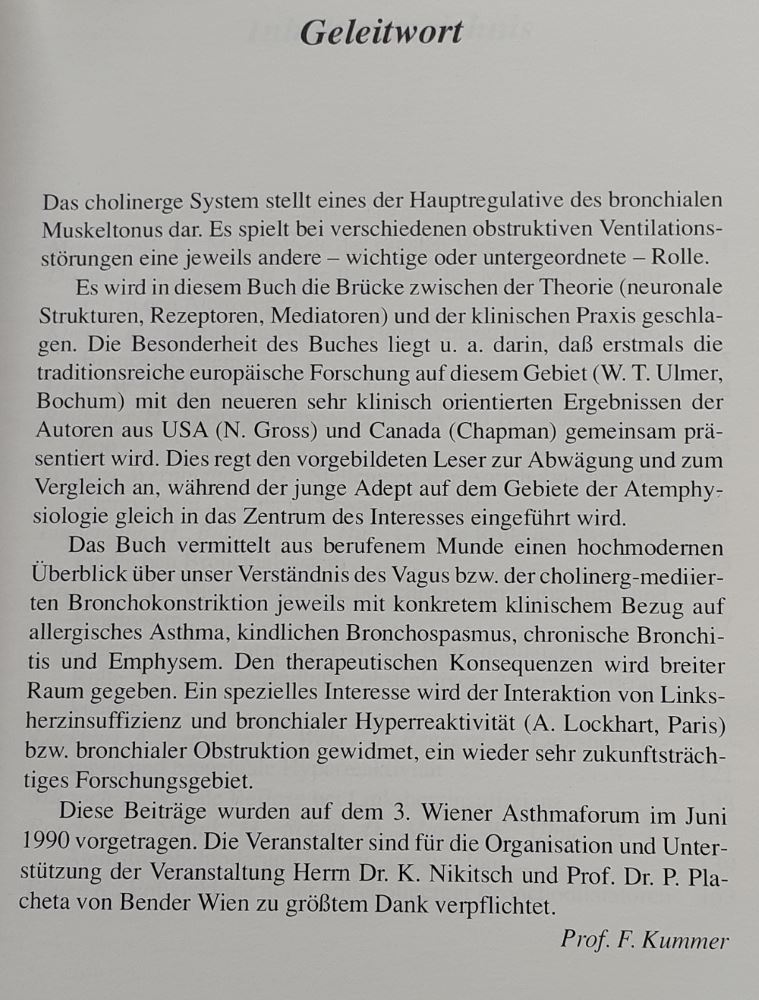 Das cholinerge System der Atemwege