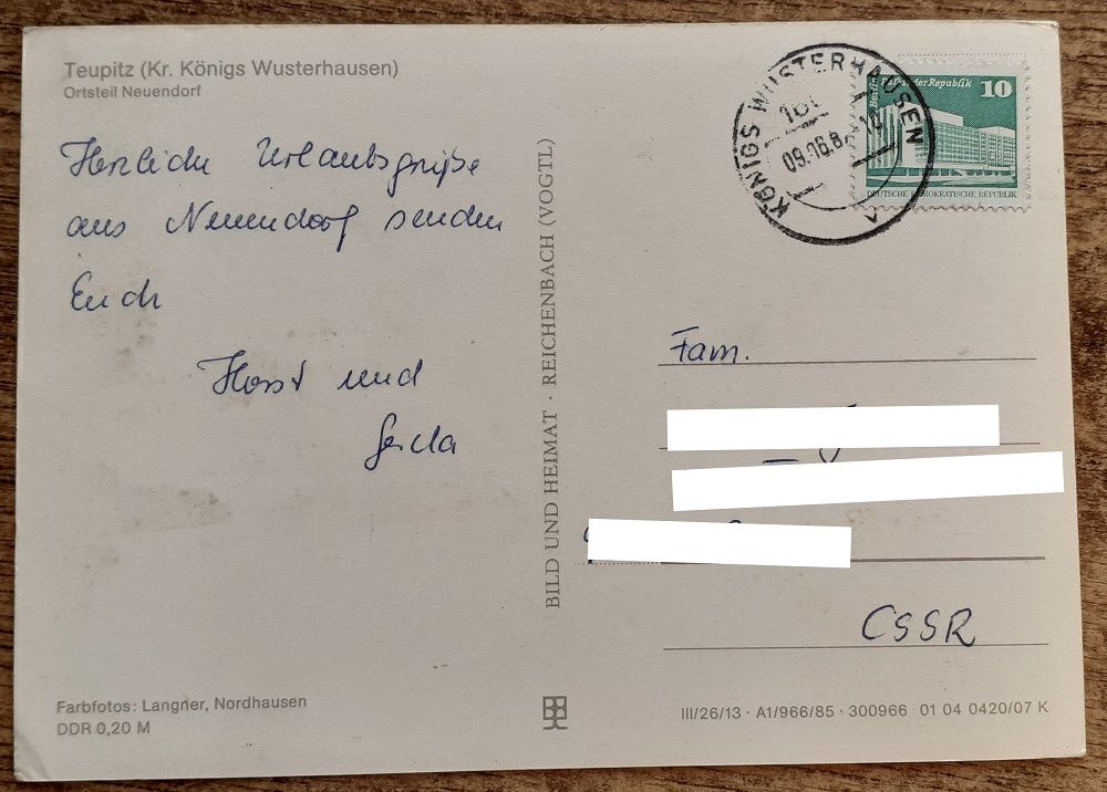 Nemecko - Neuendorf - Teupitz - 1982?