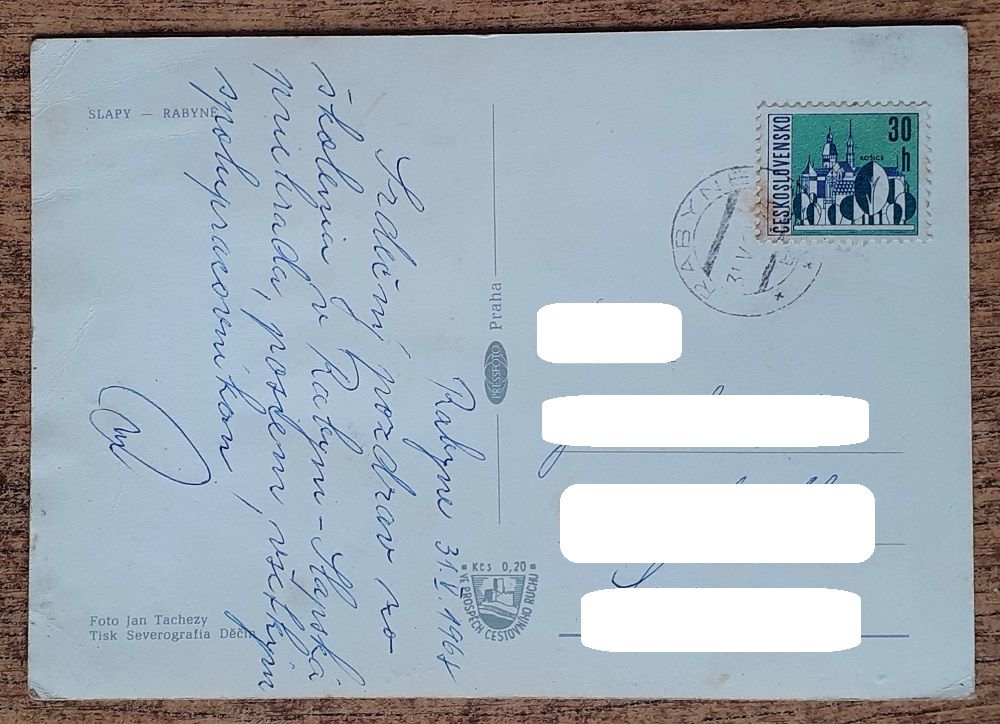 Rabyně - Slapy - 1968