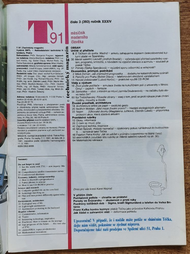 Technický magazín T 1991 / 3 (393)