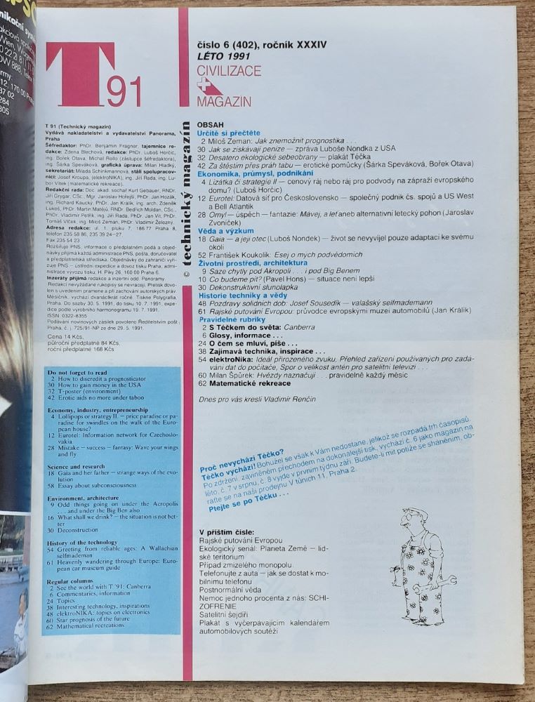 Technický magazín T 1991 / 6 (402)