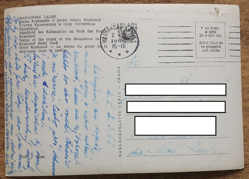 Mariánské Lázně - Socha Krakonoše - 1966