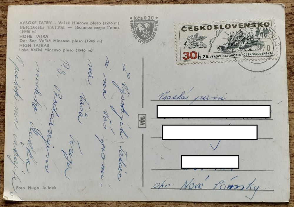 Vysoké Tatry - Veľké Hincovo pleso - 1970