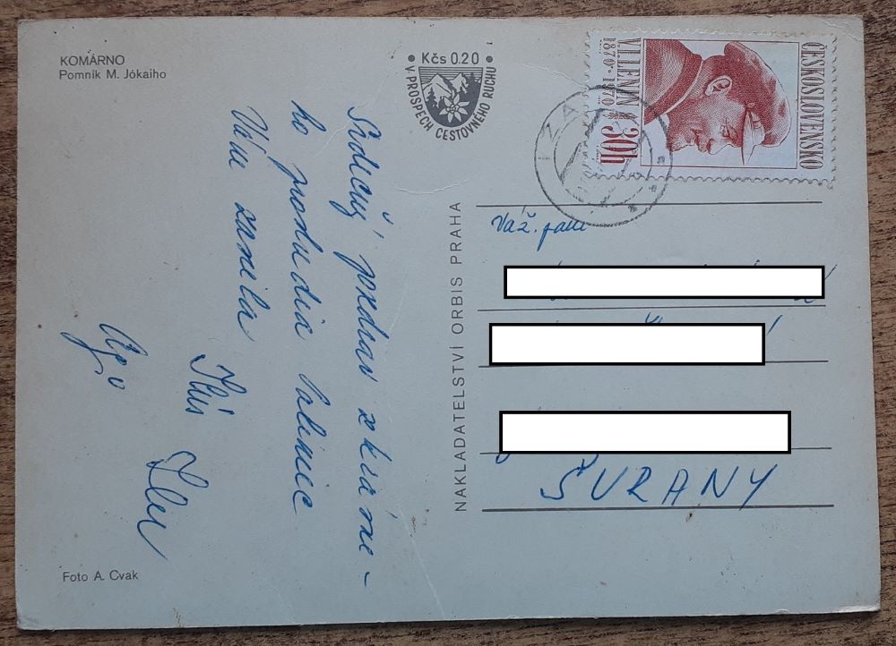 Komárno - Pomník M. Jókaiho - 197?