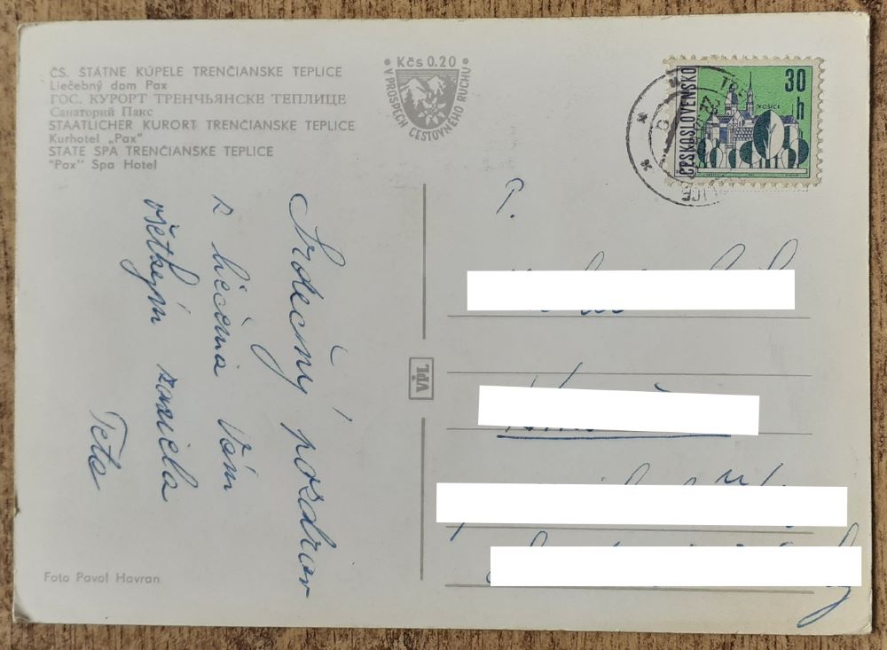 Trenčianske Teplice - Liečebný dom Pax - 1967