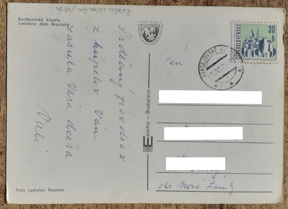 Bardejovské Kúpele - Liečebný dom Branisko - 1970