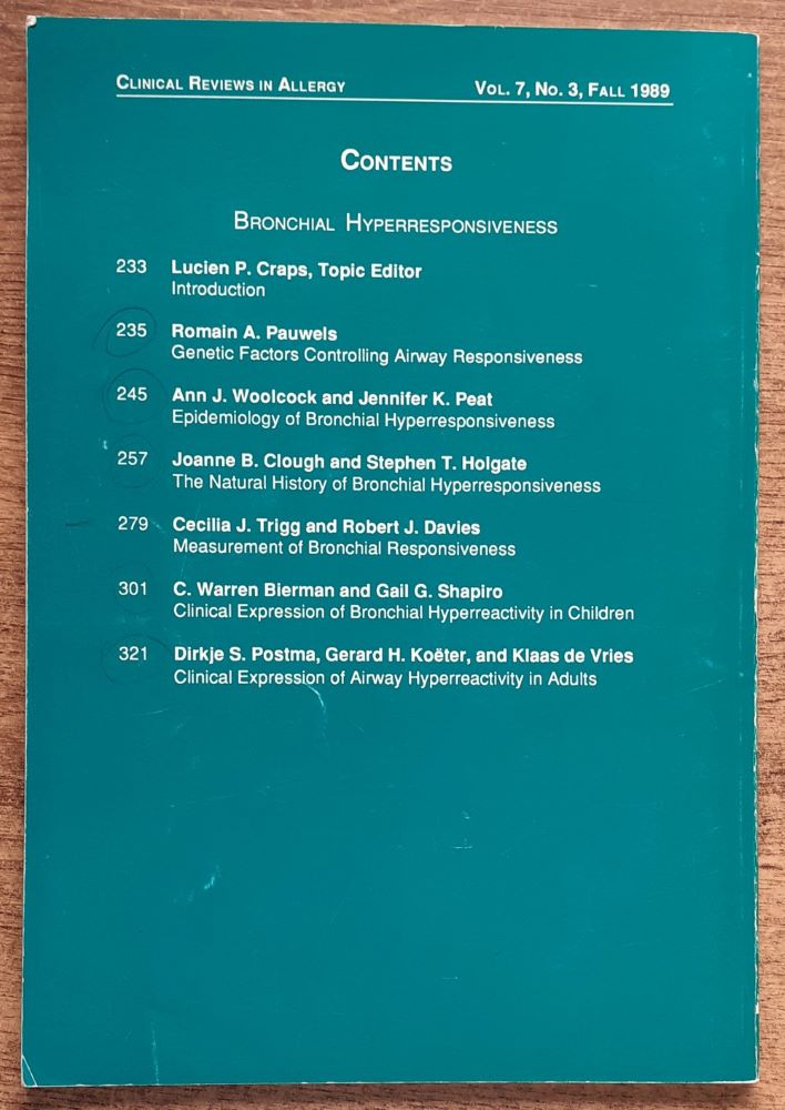 Clinical Reviews in Allergy
