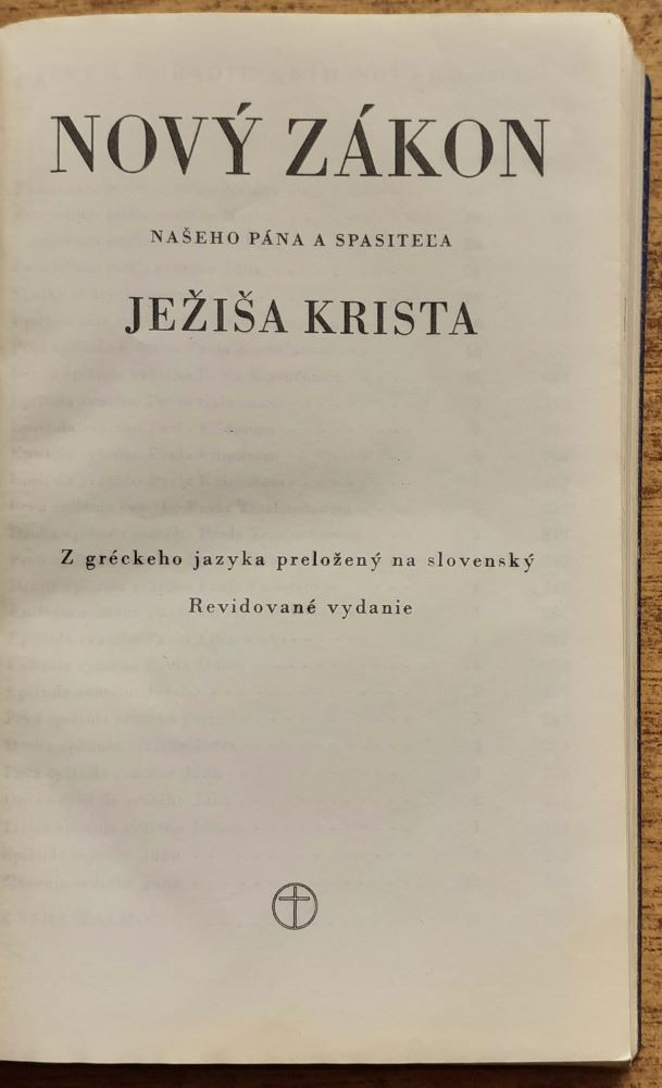 Nový zákon našeho Pána a spasiteľa Ježiša Krista
