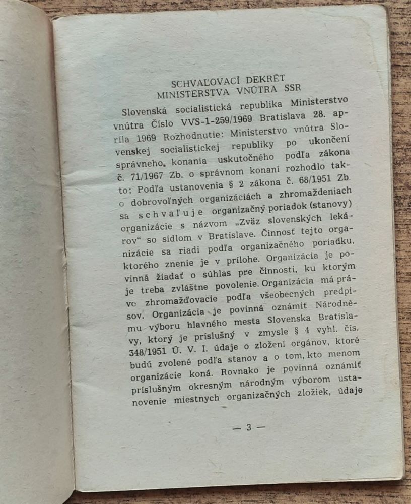 Stanovy Zväzu slovenských lekárov