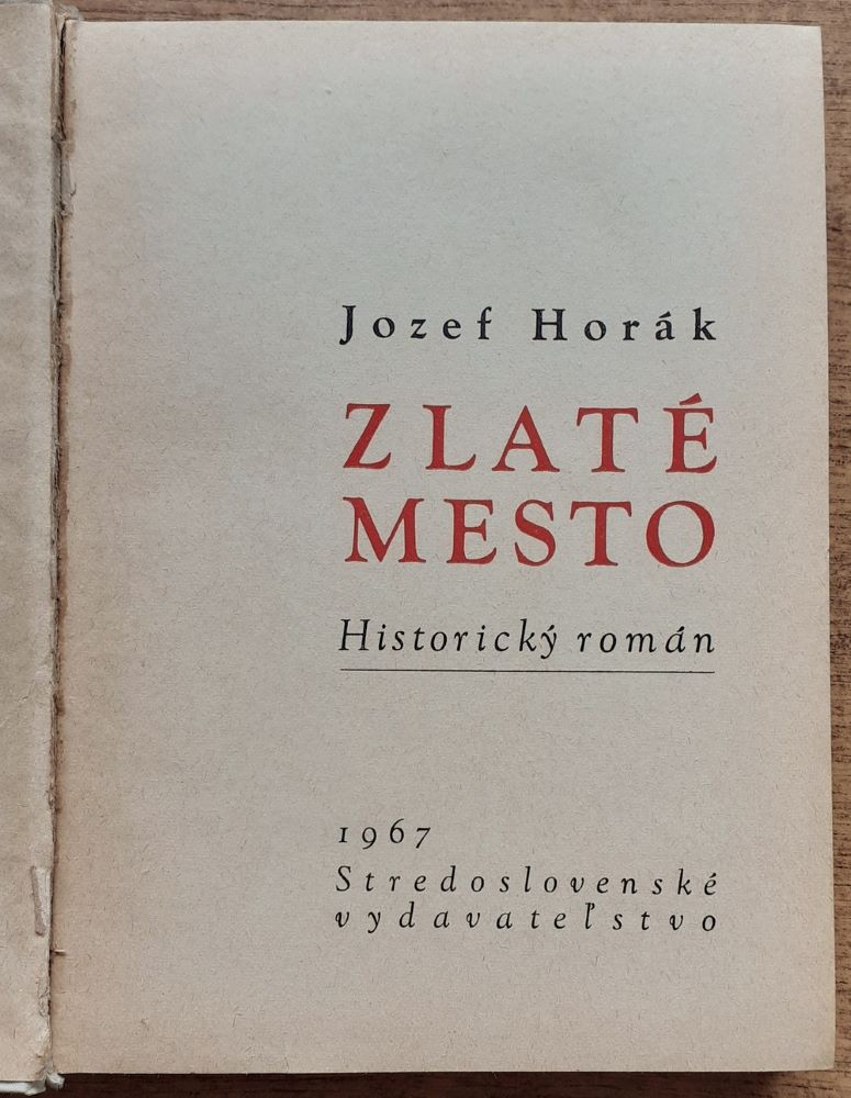 Zlaté mesto / Historický román
