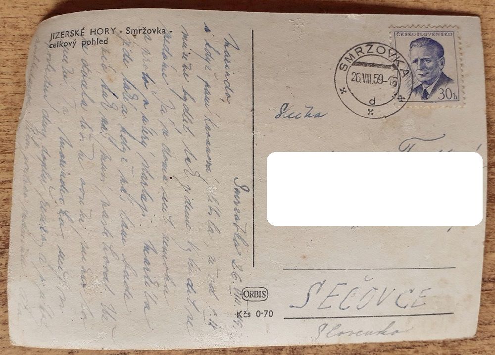 Smržovka - Jizerské hory - 1959