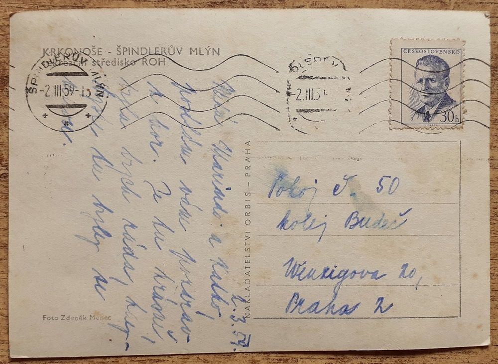 Krkonoše - Špindlerúv Mlýn - 1959