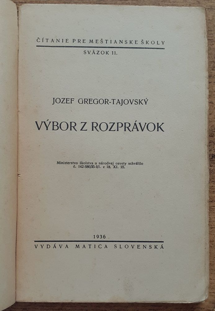 Výbor z rozprávok / Čítanie pre meštianske školy