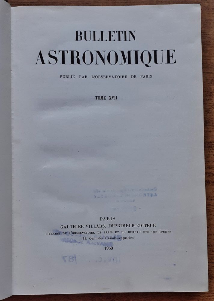 Bulletin Astronomique - zberateľská publikácia