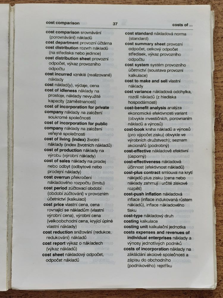 Anglicko český obchodní slovník pro podnikatele a manažery