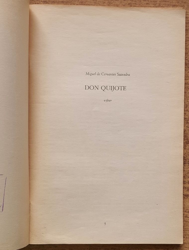 Don Quijote / Miguel de Cervantes Saavedra / Španielský klasik