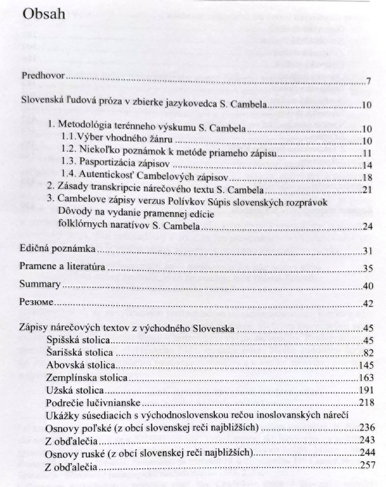 Zbierka ľudovej prózy Samuela Cambela / Prameň k výskumu rozprávačskej tradície na Slovensku
