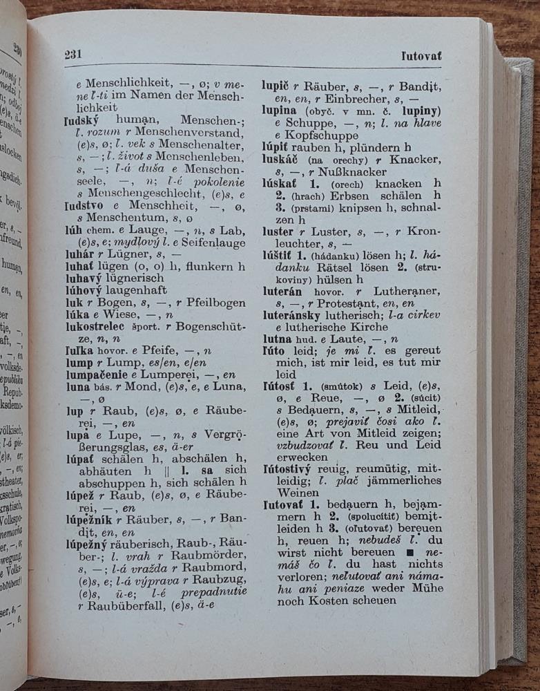 Slovensko-nemecký slovník