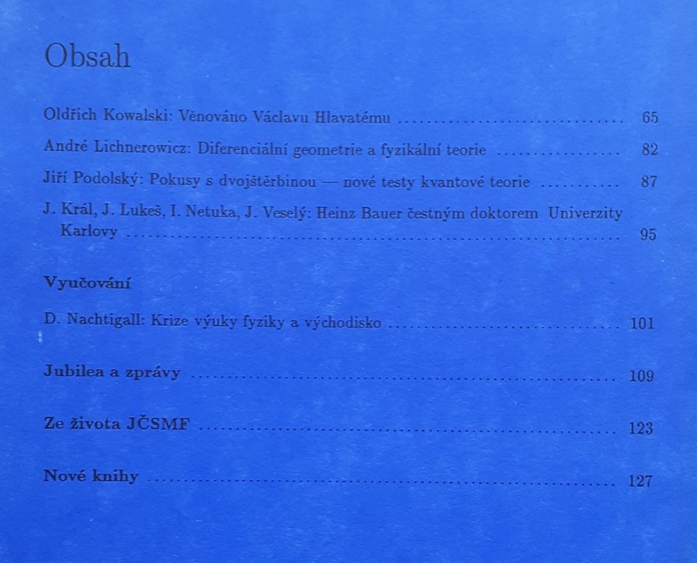 Pokroky matematiky, fyziky a astronomie - 1, 2, 3, 6 / 1993