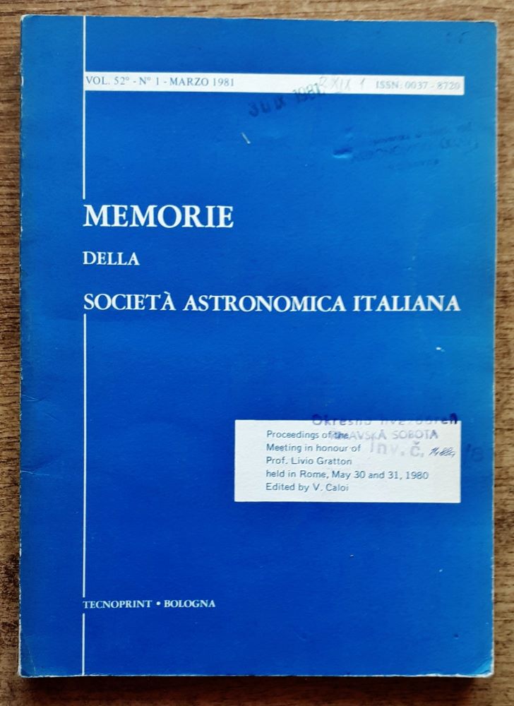 Memorie della Societa Astronomica Italiana / marec, jún, september 1981