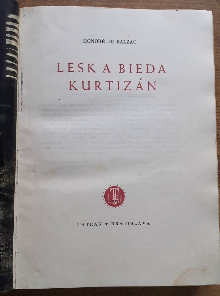 Lesk a bieda kurtizán / Výber z diela 2.