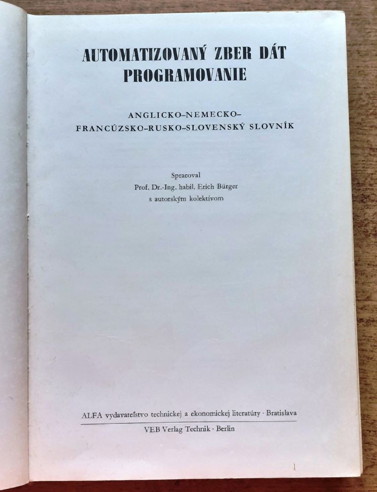Automatizovaný zber dát / Programovanie / Anglicko-nemecko-francúzsko-rusko-slovenský slovník