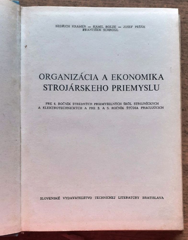 Organizácia a ekonomika strojárskeho priemyslu