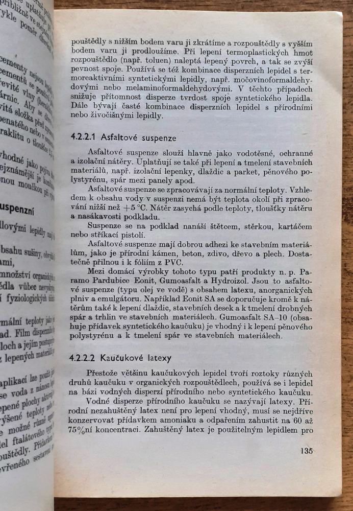 Práce s lepidly a tmely