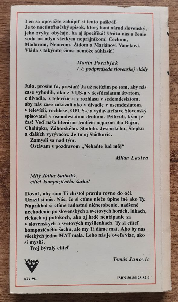 Moji milí Slováci / Listy rodákom o nebezpečenstvách, ktoré im hrozia