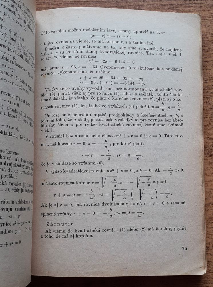 Algebra pre 9.- 11. postupný ročník všeobecnovzdelávacích škôl