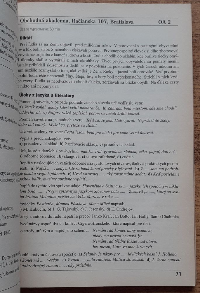 Testy zo slovenského jazyka 99