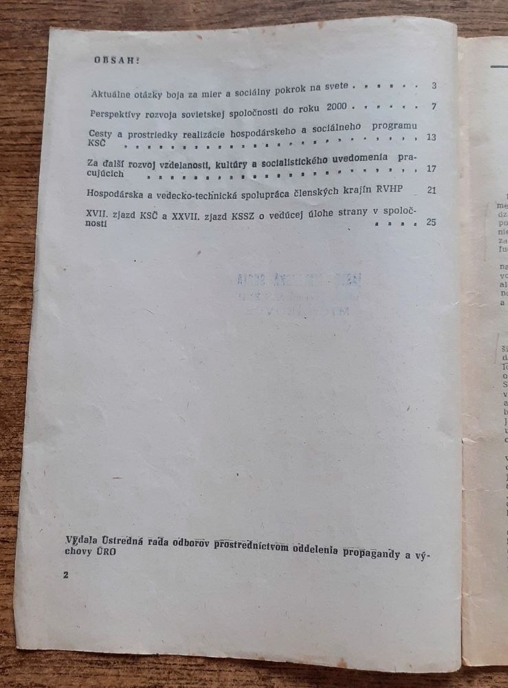 Tézy prednášok pre školy socialistickej práce