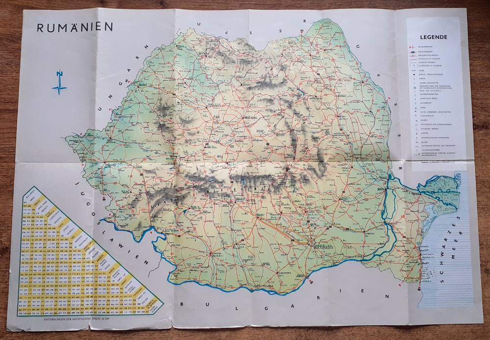 Autokarte Rumänien / Automapa Rumunsko