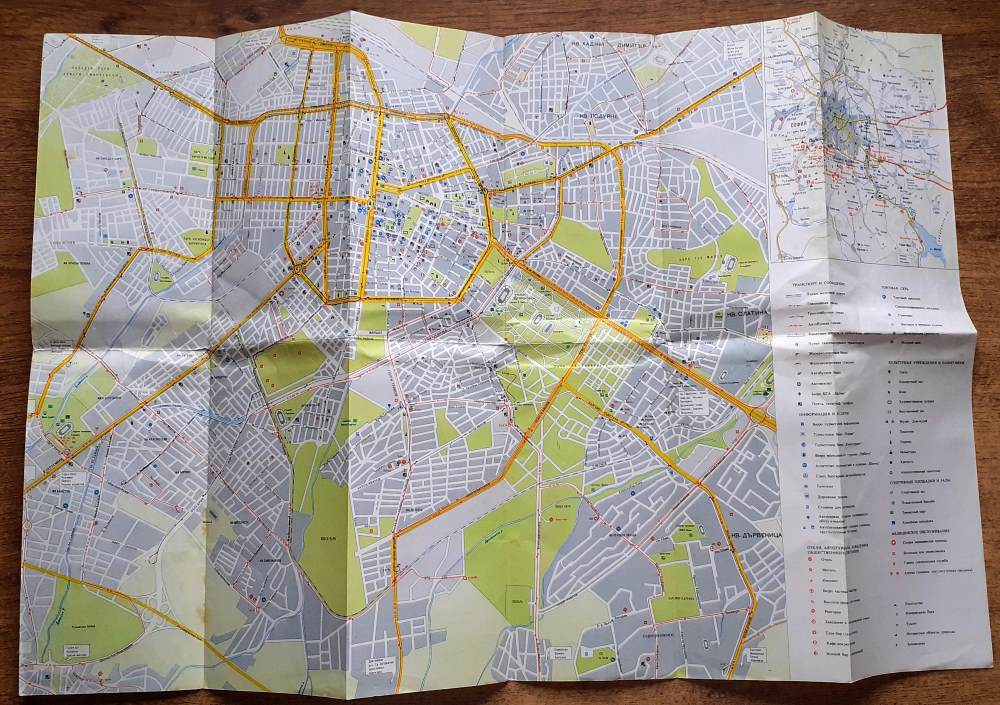Bulharsko / Sofia / Orientačná mapa