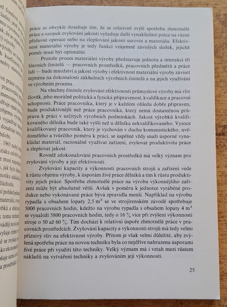 Ekonomická efektivnost a organizace výroby