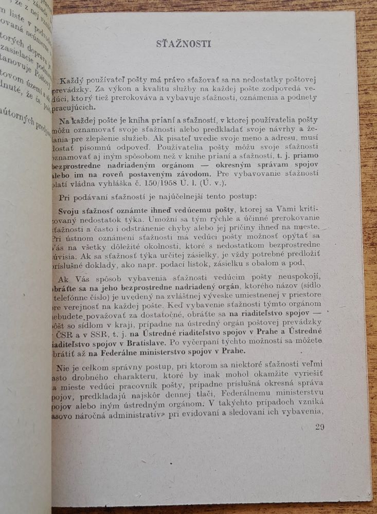 Informácie pre používateľov poštových služieb