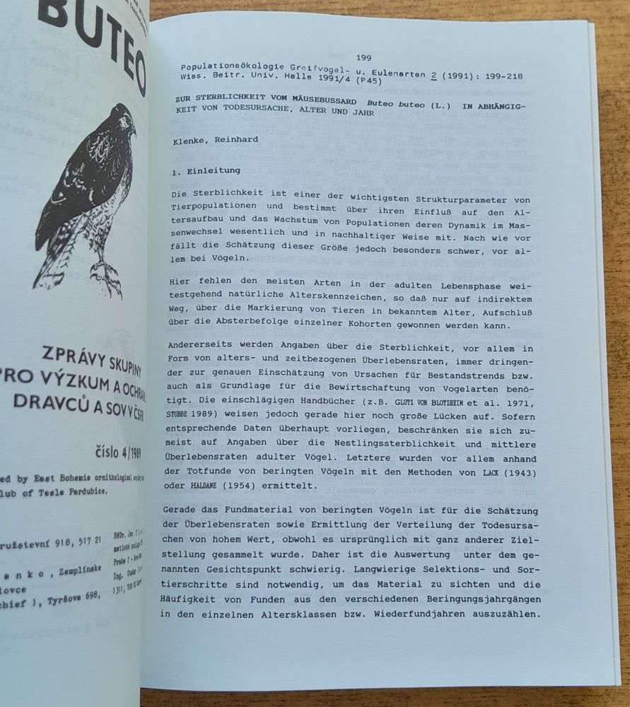 Populationsokologie von Greifvogel und Eulenarten
