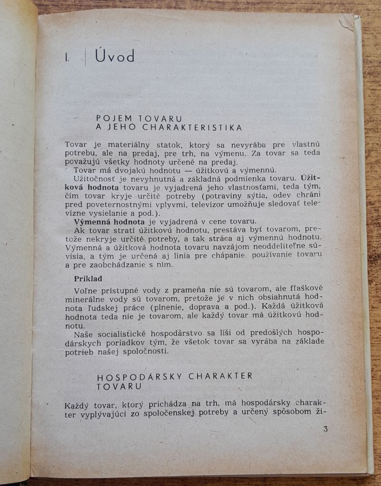 Náuka o tovare pre 1. ročník OU a UŠ