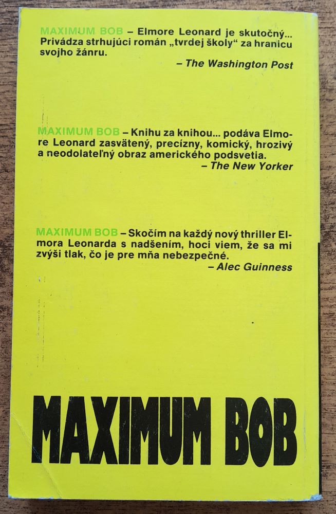 Maximum Bob / thriller