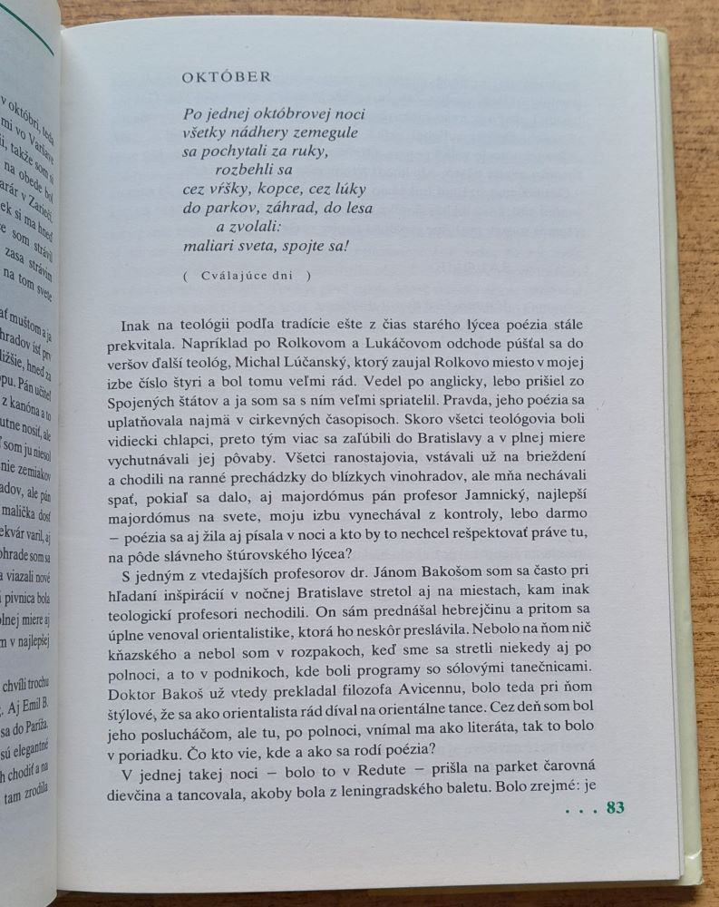 Poézia moja láska / Prvá kniha spomienok 1920-1930