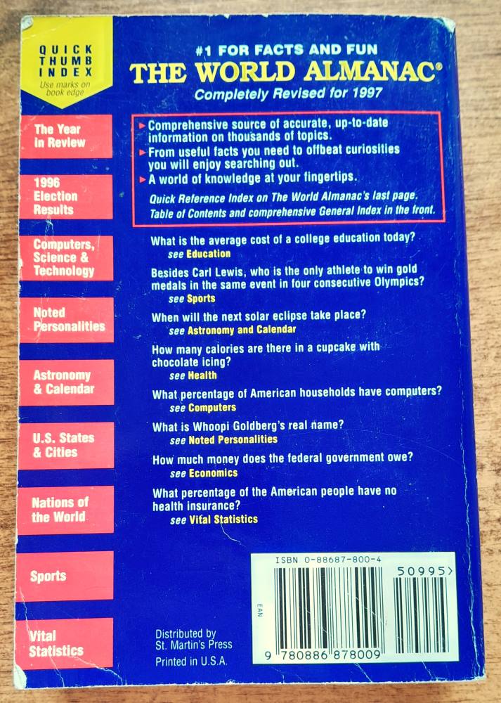 The World Almanac and Book of facts 1997