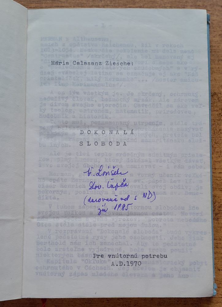 Dokonalá sloboda / Historický román o Hermanovi z Altshausenu