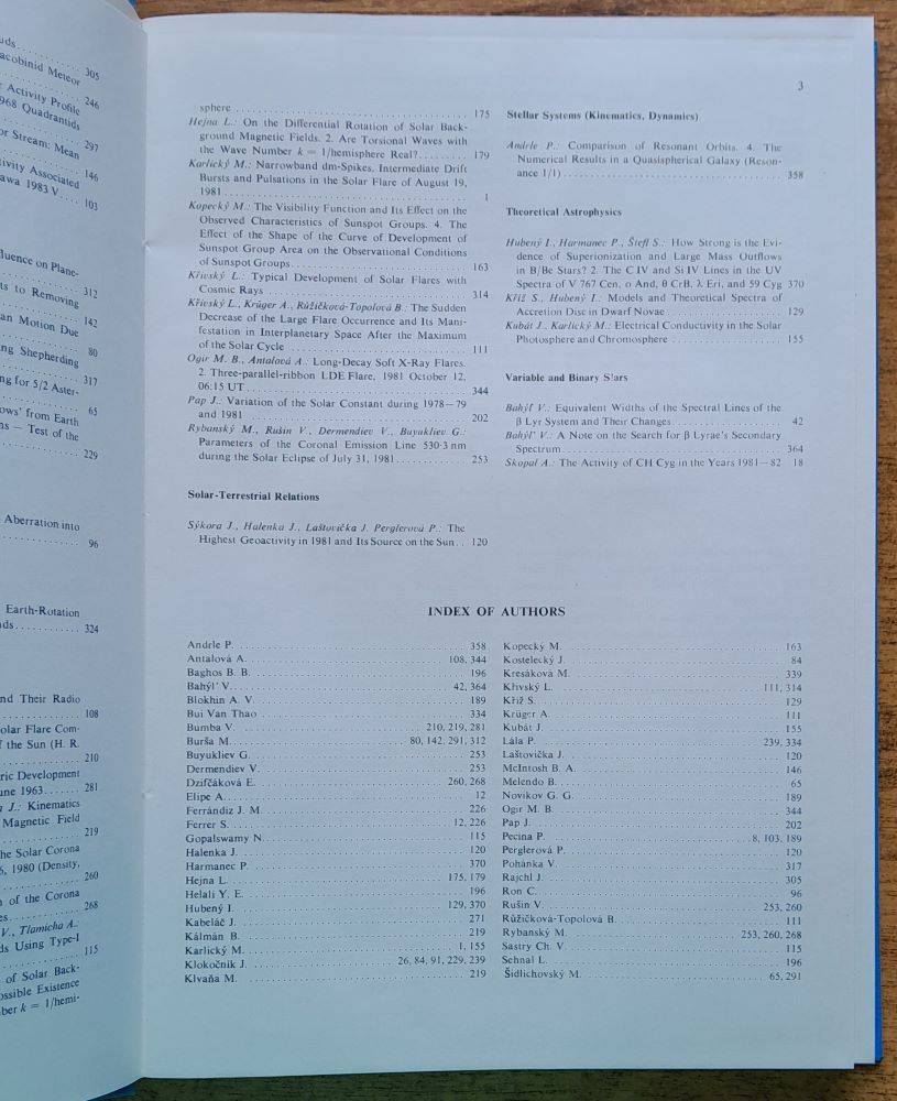 Bulletin of the Astronomical Institutes of Czechoslovakia 1 - 6 / 1987