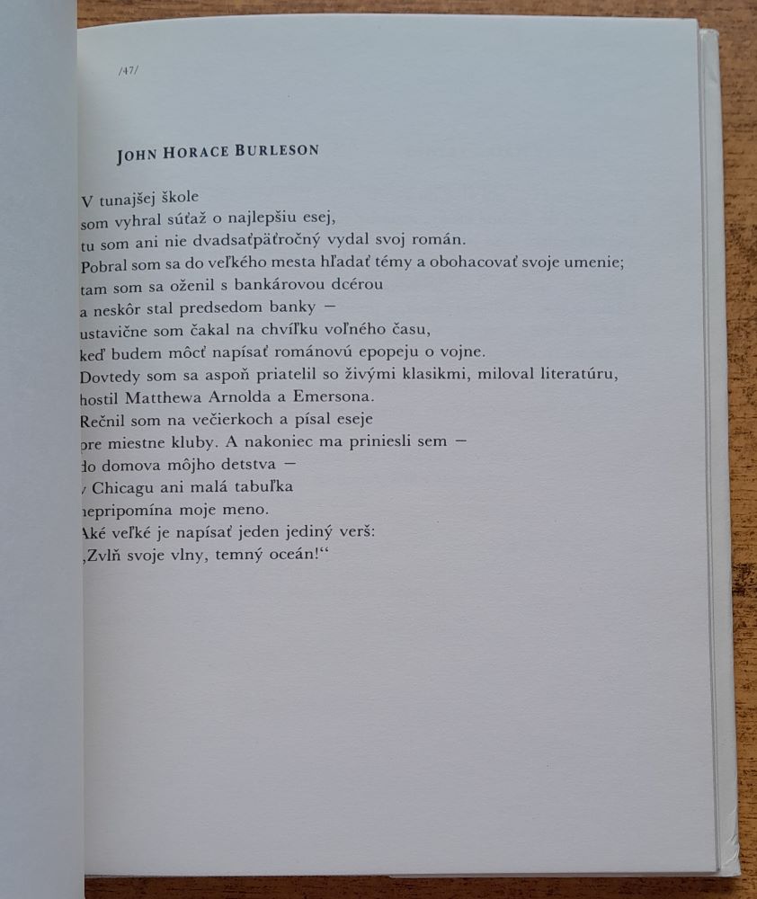 Spoonriverská antológia / Kruh milovníkov poézie