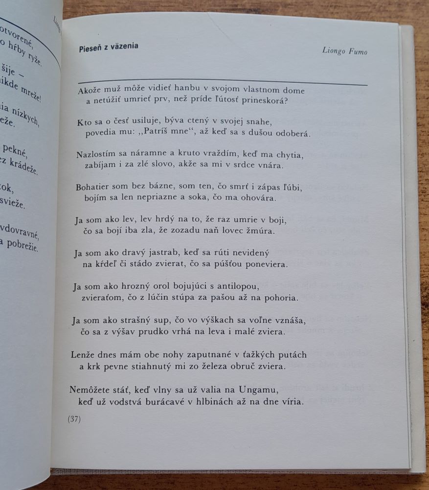 Matka naša, Afrika / Výber zo swahilskej poézie / Kruh milovníkov poézie