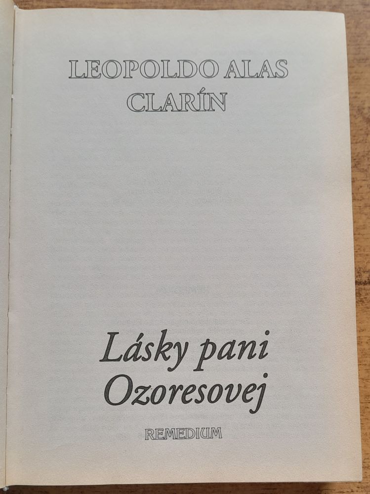 Lásky pani Ozoresovej
